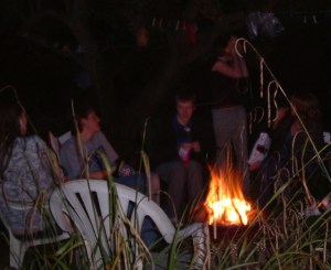 Kids around the firepit last week...