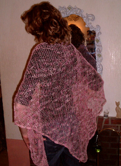 shawl4 Shawl made on the Simpleframe knitter, using Noro's Ganki Abaka yarn