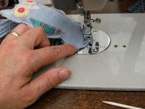 Zigzag over opening to seal